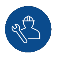 icon of a person in a hardhat with a wrench