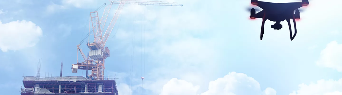 drone on jobsite