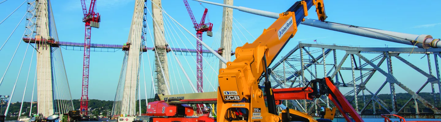 Crane at bridge jobsite