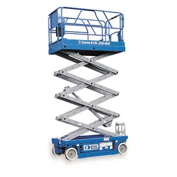 blue scissor lift