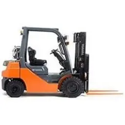 orange warehouse forklift