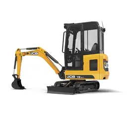 Yellow and Black JCB Mini Excavator