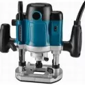 Black and Blue Router On White Background Product Shot  