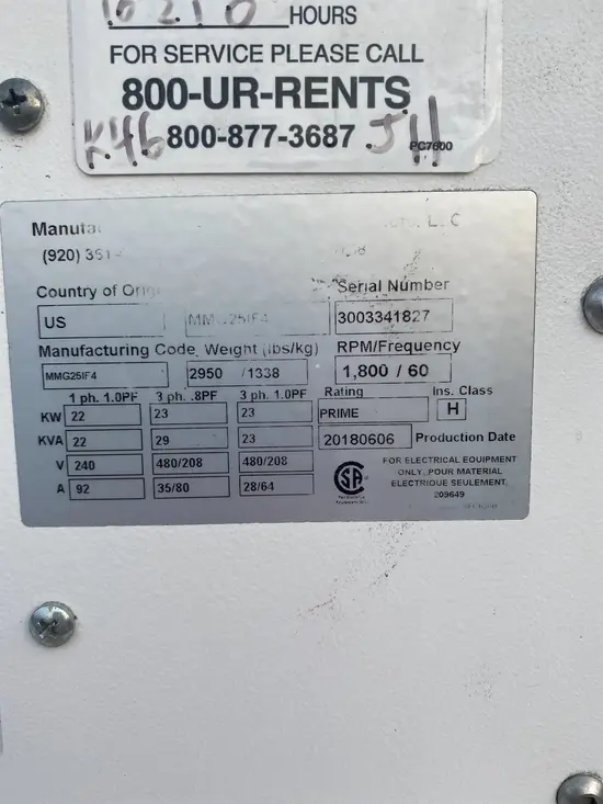 2018 Magnum Pro MMG25IF4 Diesel Generator