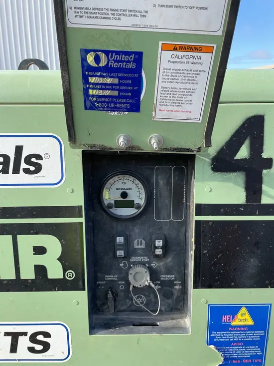 2018 Sullair 185DPQ-KU-T3 Air Compressor