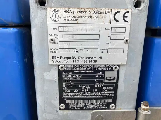 2012 BBA PT90 Pump