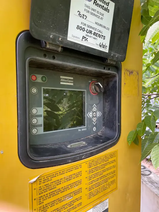 2014 Atlas Copco XAS 1800 CD IT4 Air Compressor