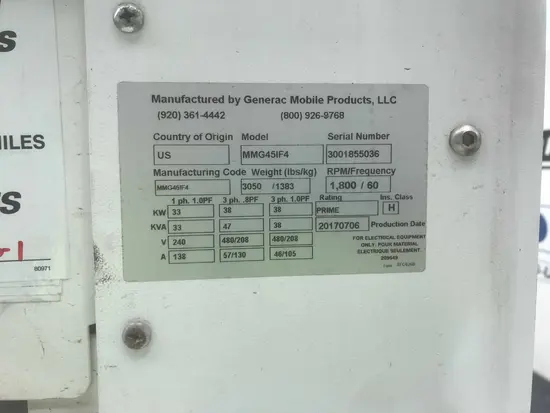 2017 Magnum Pro MMG45IF4 Diesel Generator