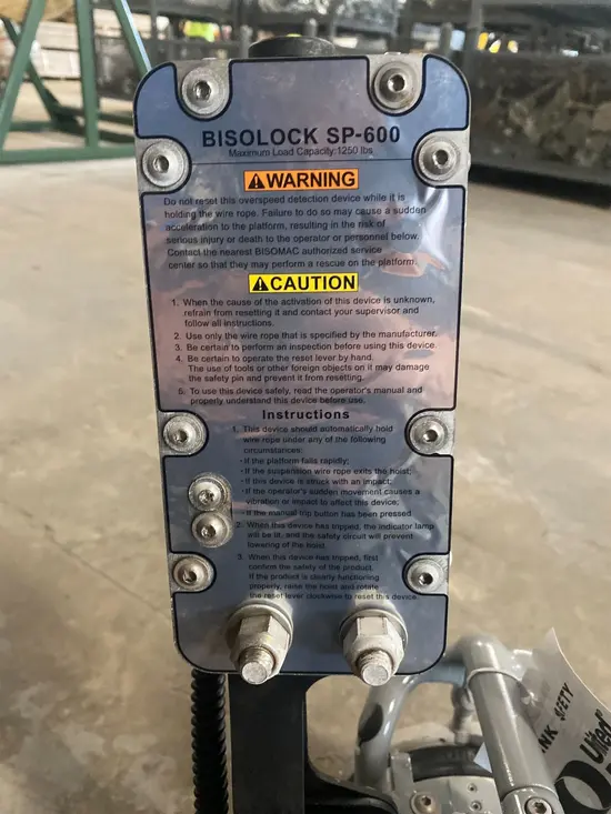 2018 BISOMAC BISO308-1000L Hoist