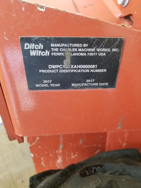 2017 Ditch Witch C12 Walk-Behind Trencher