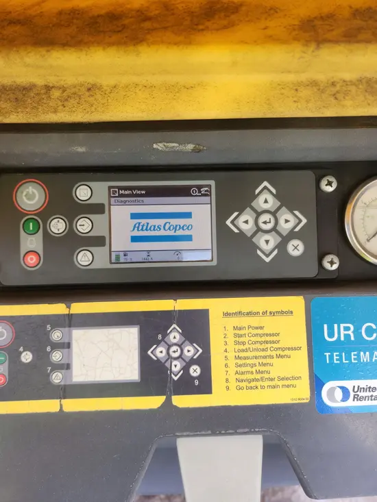 2018 Atlas Copco XAS185KD7 Air Compressor