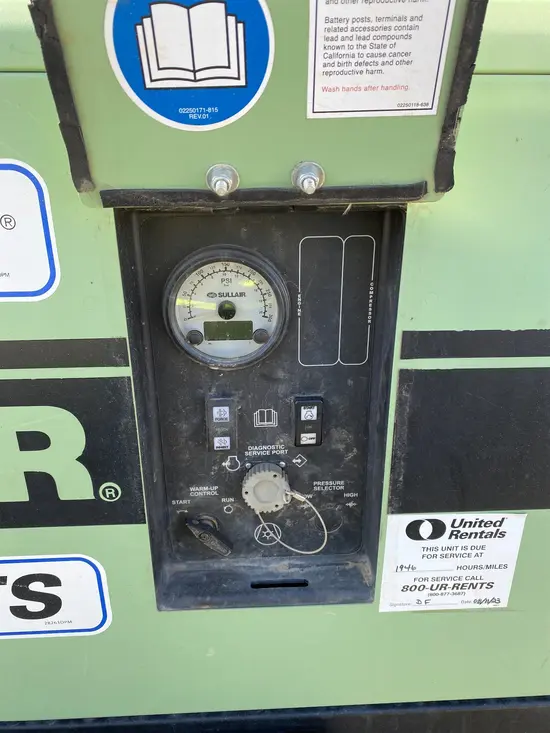 2018 Sullair 185DPQ-KU-T3 Air Compressor