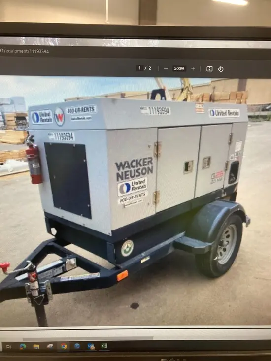 2021 Wacker Neuson G25 T4F Diesel Generator