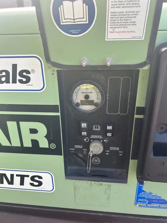2018 Sullair 185DPQ-KU-T3 Air Compressor