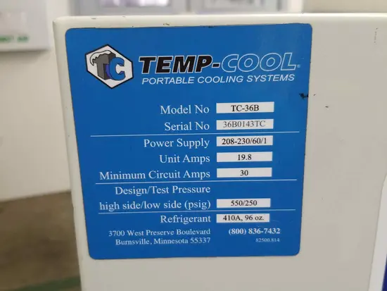 2016 TEMP-COOL TC-60B Portable Air Conditioner