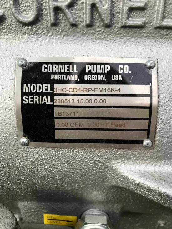 2012 Cornell 3HC-CD4-4045 Pump