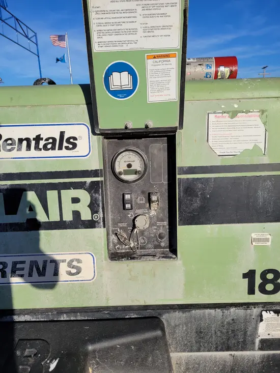 2018 Sullair 185DPQ-KU-T3 Air Compressor