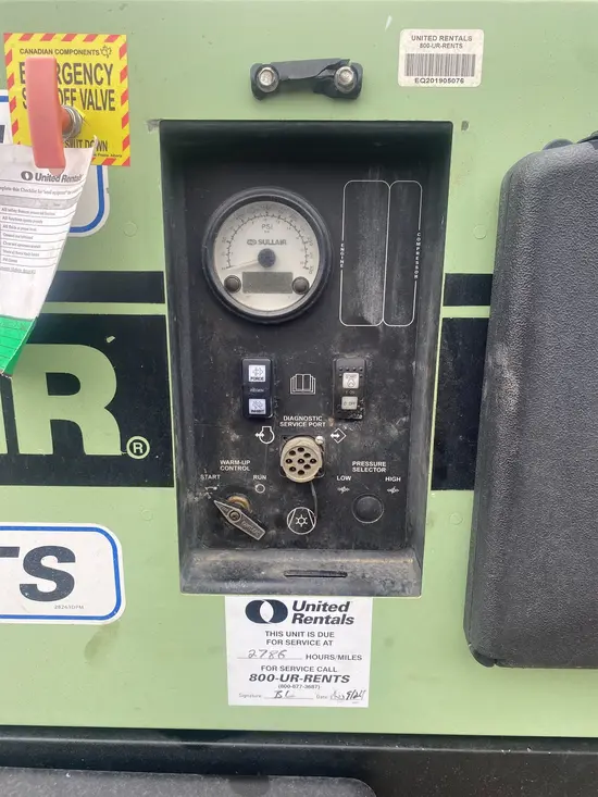 2018 Sullair 185DPQ-KU-T3 Air Compressor