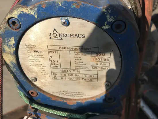 2013 JD NEUHAUS PROFI 16/20TI Hoist