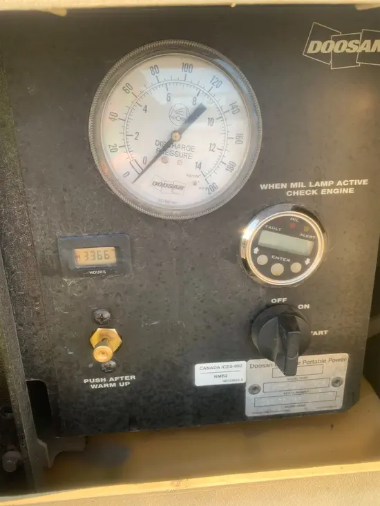 2018 Doosan C185WDZ-T4F Air Compressor