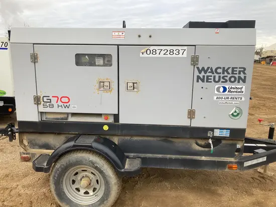 2018 Wacker Neuson G70 T3 Diesel Generator
