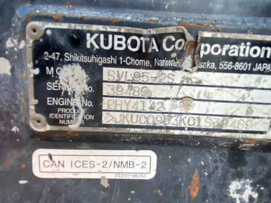 2018 Kubota SVL95-2S Track Loader