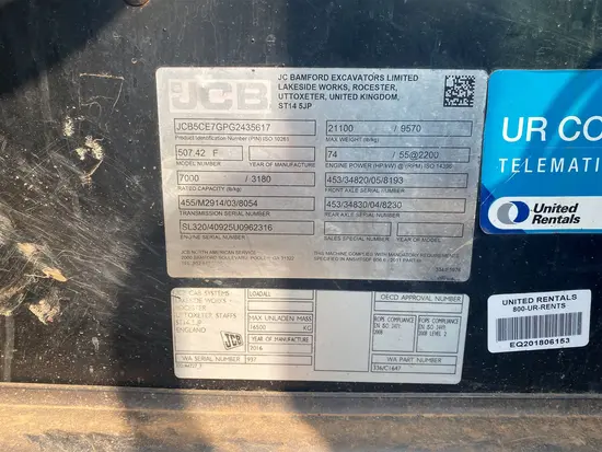 2016 JCB 507-42 Forklift