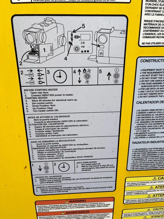 2017 Wacker Neuson HI1000 Indirect Fired Heater