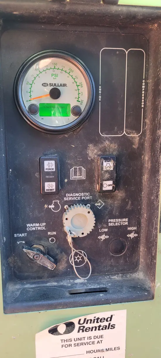 2018 Sullair 185DPQ-KU-T3 Air Compressor