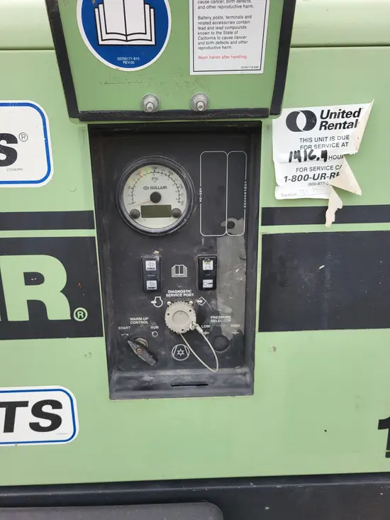 2017 Sullair 185DPQ-KU-T3 Air Compressor