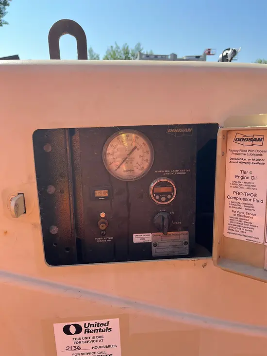 2018 Doosan C185WDZ-T4F Air Compressor