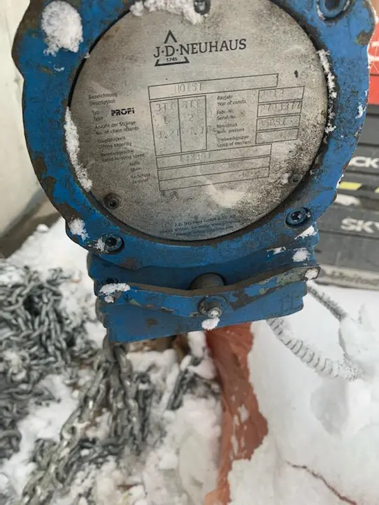 2012 JD NEUHAUS PROFI 3T 6T Hoist