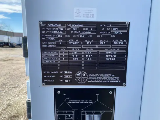 2017 SMART COOL SCOD060AR4 Chiller