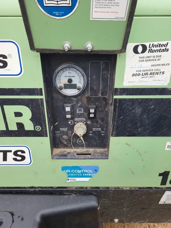 2017 Sullair 185DPQ-KU-T3 Air Compressor