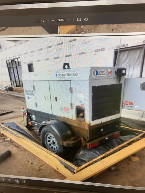 2021 Wacker Neuson G25 T4F Diesel Generator