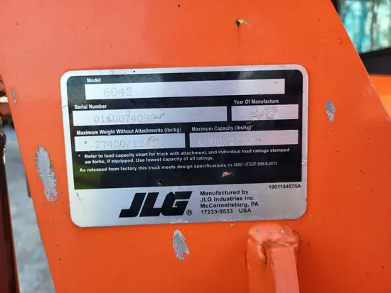 2016 SKYTRAK 6042 Forklift