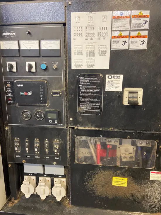 2015 Doosan G185 Diesel Generator