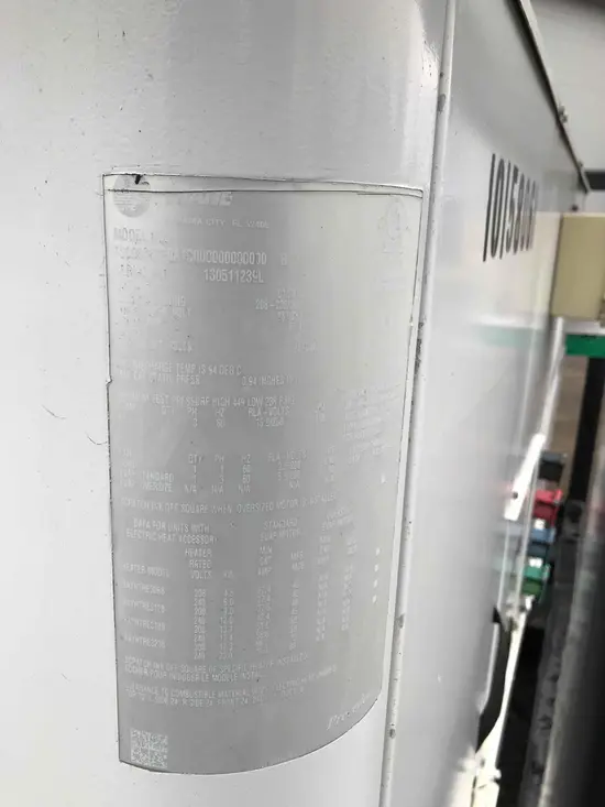 2013 TRANE 5T-208V-WSC060E