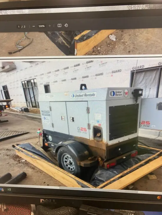 2021 Wacker Neuson G25 T4F Diesel Generator