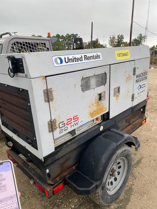 2018 Wacker Neuson G25 T4F Diesel Generator