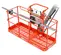 Orange SKYJACK Pipe Rack Accessory for Boom Lift