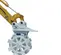 Gray Furukawa Compaction Wheel Attachment for Excavator