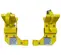 Yellow MEC Pipe Cradle Accessory for Scissor Lift