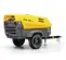 Yellow Atlas Copco towable air compressor