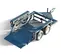 Blue Hydraulic Ground Level Equipment Trailer