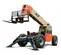 Orange and yellow JLG 12,000 lb. Telehandler, 53-69 ft., Variable