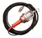 Red and silver Worksite Drop Light, 110V, Explosion Proof, Electric Powered