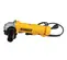 Yellow DeWalt electric angle grinder