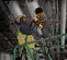 Yellow DeWalt electric angle grinder
