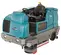 Turqoise TENNANT Ride-on Floor Scrubber, 48 in., Propane Powered